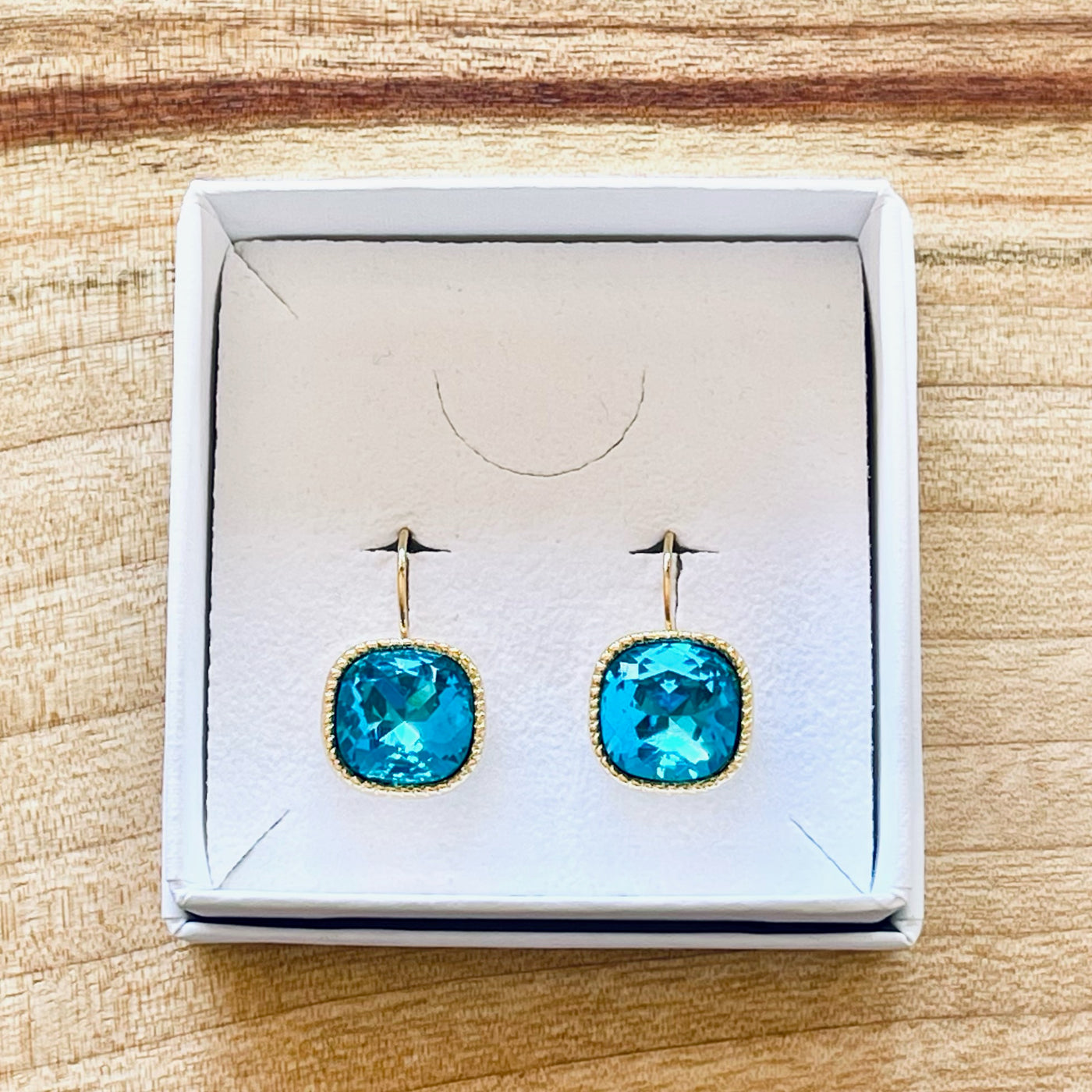 Jolie Earrings - Dark Aquamarine