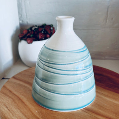 Green & White Vase