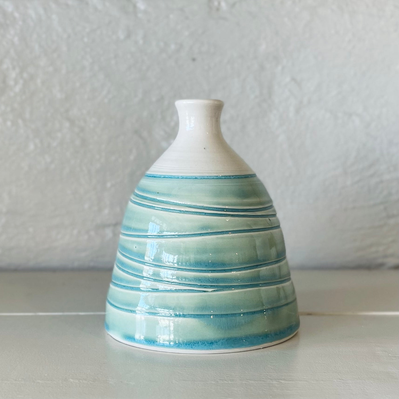 Green & White Vase