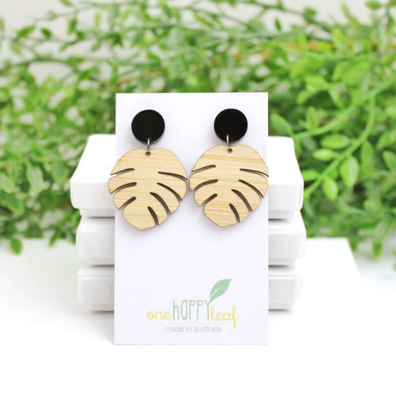 Monstera Leaf Earring